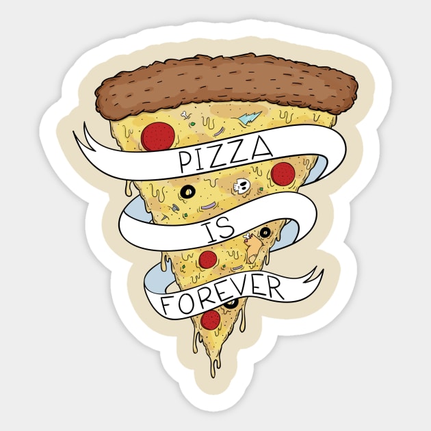 Pizza Is Forever Color Sticker by RBJ2